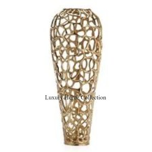 Modern Centerpiece for Dining <b>Wedding</b> <b>Vase</b> Tabletop for Home Flower Pots and <b>Vase</b> Brown Color Shade Material Aluminum Casted - Product Image 5