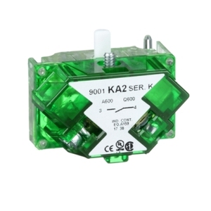 Blocco di Contatto SCHNEIDER ELECTRIC Harmony 9001KA2 con Terminali Protetti 0-600V in Lega d'Argento per Contattori 9001K 9001SK - Product Image 1
