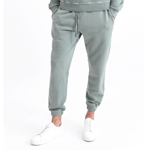 Ensemble de vêtements d'extérieur 2 pièces pour homme, sportif, chaud et décontracté, respirant, tricoté, 100% coton, doublure polaire, motif uni - Product Image 2
