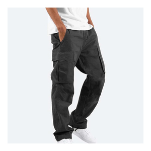 Pantalon Cargo Décontracté Multi-Poches de Style Tactique à Coupe Ample pour Hommes, Vêtement de Travail et d'Extérieur en Coton Durable avec Extensibilité - Product Image 2