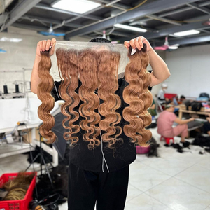 Cheveux bouclés à la mode tenant des boucles longues qualité supérieure extensions de cheveux bruts purs non transformés tisse des perruques frontales - Product Image 5