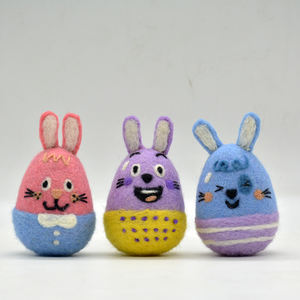 100% Natural Wool Felt Easter <b>Egg</b> Cute Handmade Educational <b>Toy</b> Single Piece for Easter Decor Wholesale Supply - Product Image 5