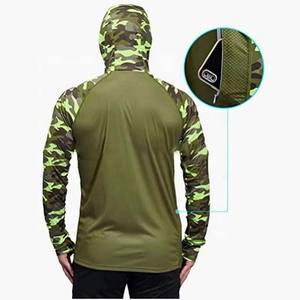 Camisas de pesca personalizadas con estampado Digital de camuflaje con capucha y máscara, ropa de pesca con protección UV, sublimación, poliéster, pesca con capucha - Product Image 2