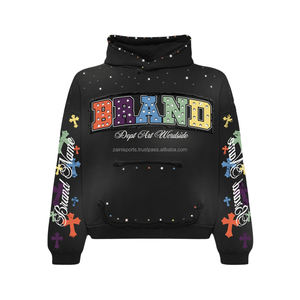 Último modelo, nuevo diseño, sudaderas con capucha informales para hombre, sudaderas con capucha transpirables de algodón de Color sólido para hombre, sudadera básica de Venta caliente - Product Image 6