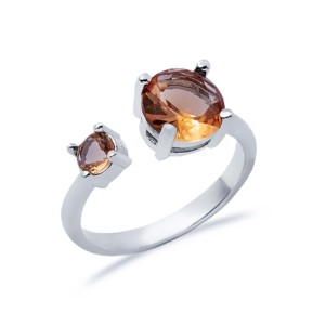 Round Shape CZ Sultanite <b>Adjustable</b> <b>Ring</b> Turkish Handmade Wholesale 925 <b>Sterling</b> <b>Silver</b> Jewelry - Product Image 3