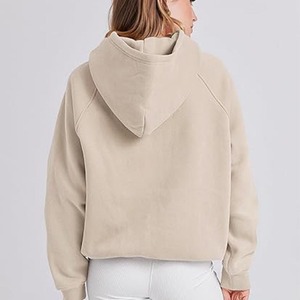 Sudadera con capucha unisex personalizada en blanco con hombros caídos, Sudadera con capucha unisex de gran tamaño con logotipo estampado - Product Image 5