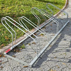 Support de stationnement vertical pour vélos en acier galvanisé, 5 pièces, 175 x 40 cm, ECO - Product Image 2