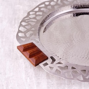 Plateau de service moderne personnalisable en acier inoxydable, technique en métal artisanale pour la fête de mariage-prix de gros, service de biscuits - Product Image 4