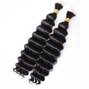 Extensiones de Cabello Humano Virgen Remy Indio con Ondas Profundas, a la Moda para Mujer, Nuevo Precio al por Mayor, Trenzas Lisas - Product Image 1