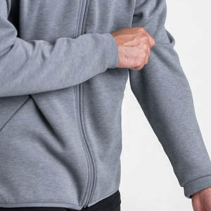 Pull à capuche pour hommes 100% coton à manches longues doublé polaire Logo personnalisé coupe confortable Style Streetwear OEM ODM - Product Image 6