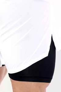 2023 short de qualité supérieure pour les poches latérales des hommes fermeture à glissière logo personnalisé imprimé OEM short de couleur blanche pour hommes - Product Image 2