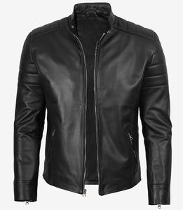 Chaqueta de cuero de moda de alta calidad para hombre, hecha a medida, estilo informal, patrón sólido, producto de Venta caliente de invierno - Product Image 1