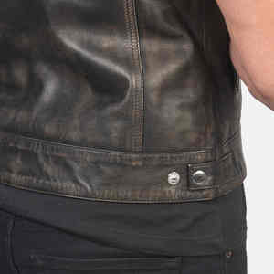 Mens Real Black Pure <b>Leather</b> Vest for Men <b>Biker</b> Vest Outerwear Motorbike <b>Waistcoat</b> Zipper Pockets New Stylish Vests - Product Image 2