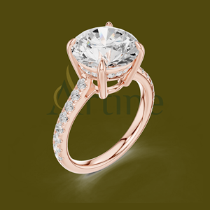 Anillo de moissanita con ajuste Halo de 18K en oro blanco - Product Image 1