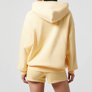 Sudadera con capucha de invierno de lana de algodón 100% de corte regular informal para hombre, ropa de calle de talla grande, uso diario, fabricante OEM ODM - Product Image 2