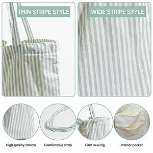 Nouveau sac fourre-tout en toile de coton réutilisable à bas prix avec bandoulière et capacité de plus de 3L - Product Image 5