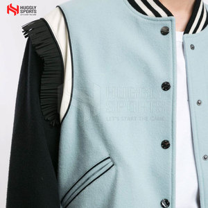 Chaqueta informal de algodón 100% con letras y botones personalizados unisex con cuello levantado para hombre, producto con tarifa de venta completa - Product Image 6
