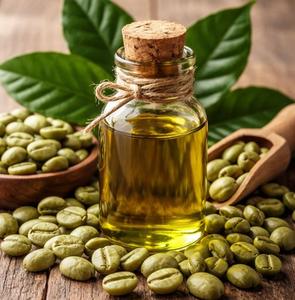 Huile de support de café vert pressé à froid en vrac, riche en antioxydants et en caféine, vente en gros, huile raffermissante pour la peau, anti-âge et de massage - Product Image 1