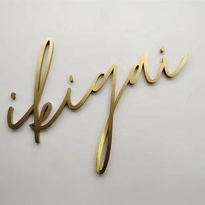 Letrero de salón de belleza 3D con logotipo personalizado, letrero cortado con láser, letrero de metal, logotipo de empresa, señalización, logotipo de pared de oficina, letrero para negocios - Product Image 3