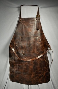 Delantal de cuero de herrero personalizado para hombres, delantal de carpintería y chef para hombres, ropa de trabajo marrón - Product Image 6