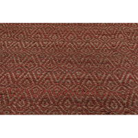 Hochwertige hand gewebte moderne zeitgenössische Jute-Teppiche Kurzes Rot/Rost Low Pile PET-freundliches rutsch festes geometrisches Muster für