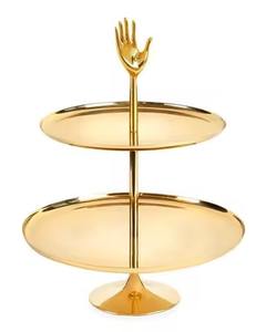 Base para Pastel de Metal Dorado con Diseño Moderno, Perfecta para Exhibir Pasteles de Varios Niveles, Pasteles y Cupcakes en Eventos - Product Image 6