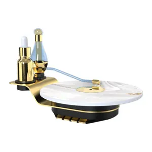 Difusor de aroma elétrico com disco dourado giratório automático personalizado com iluminação de 5 cores para decoração de casa