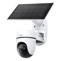 Kit de Cámara de Vigilancia Solar con Giro e Inclinación TC90, Batería Recargable, Resolución 2304x1296, IP65 Impermeable, Sensor de Movimiento, Soporte de Pared