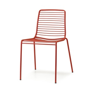 Stackable Outdoor <b>Chair</b> Galvanized Painted Steel Frame with Optional Cotton Cushion for Restaurant Cafe Terrace - Product Image 4