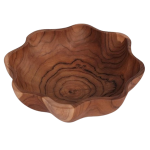 Bol de service en bois décoratif de forme unique au design classique avec bol en bois d'acacia multicolore - Product Image 6