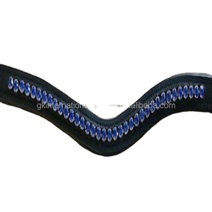 Banda de cuero ultra acolchada para cejas, banda de estilo curvo con azul real, ostentosa - Product Image 1