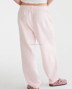 กางเกงจ็อกเกอร์เอวสูงผ้าฝ้าย100% สำหรับผู้หญิงกางเกงถักตรงลูกไม้แบบสตรีทพอดีตัวแบนระบายอากาศได้ดีมีเชือกผูกสำหรับฤดูหนาว - Product Image 6