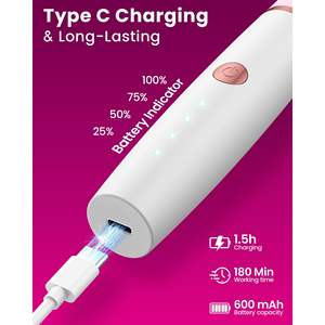 Tondeuse corporelle pour femme, usage humide et sec, chargement USB-C, avec 4 têtes, pour le corps, le bikini, le visage, les sourcils, le nez et les oreilles - Product Image 2