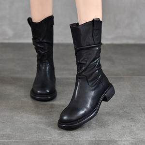 Bottes hautes à talon aiguille et bout pointu pour femme, adaptées aux mollets larges, confortables et élégantes - Product Image 3