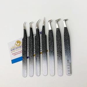 Outils de cils de Volume individuel de poignée de diamant professionnelle pince à épiler d'extension de cils en acier inoxydable pointe de fibre durable pointue - Product Image 3