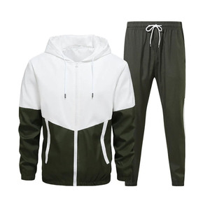 OEM Survêtement vierge coupe-vent en nylon pour hommes, 2 pièces de survêtement de jogging en nylon 100% respirant de style unique pour hommes - Product Image 5