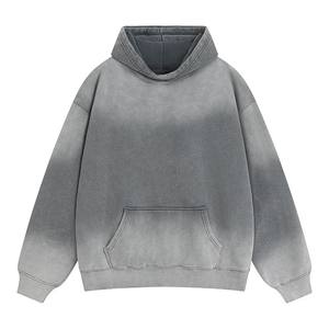 Top qualité 100% coton blanc épais polaire poids lourd surdimensionné pierre lavé impression personnalisée Logo hommes sweats à capuche - Product Image 3