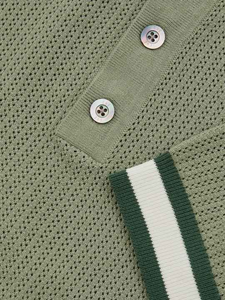 Venta caliente Diseño al por mayor Bordado Logo Manga corta Algodón Verano Malla Golf Crochet Camiseta Alta calidad Hombres Polos - Product Image 5