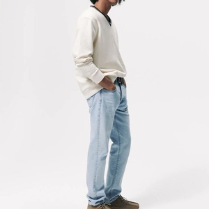 สเวตเชิ้ตสำหรับผู้ชายแบบลำลองคอวีผ้าคอตตอนถักระบายอากาศได้ดี - Product Image 2