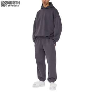 Clothing Manufacturer Sweatsuit Mens <b>Embroidery</b> Tracksuits Sweatpants And Unisex Hoddie Custom Puff Printing Hoodie <b>Set</b> Men's - Product Image 3