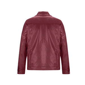 Blouson aviateur rouge en cuir de vachette véritable pour hommes Style Vintage limité fermeture à glissière épaisse pour l'hiver veste en cuir pour hommes 2025 - Product Image 3