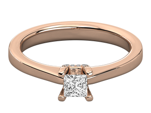 Anillo de Compromiso Solitario con Diamante de Corte Princesa de 1.0CT, Clásico para Mujer, Oro Sólido de 14K, Certificado IGI - Product Image 5