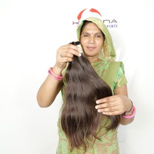 Vente en gros bon marché extensions de cheveux humains trame en vrac cheveux indiens bruts vague et styles de boucles sans traitement chimique - Product Image 4