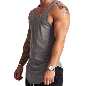 Camisetas sin mangas transpirables para hombre hechas de Pakistán en blanco Fitness culturismo gimnasio y ropa informal camisetas sin mangas para hombre a la venta a bajo precio - Product Image 3