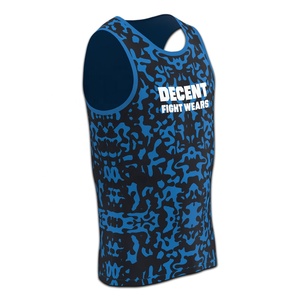 เสื้อกล้าม MMA สีน้ำเงินลายพรางสำหรับผู้ชาย ยี่ห้อ Decent Fight ระบายอากาศได้ดี ซับเหงื่อ ยืดหยุ่น เหมาะสำหรับกีฬามวยปล้ำผสม - Product Image 3