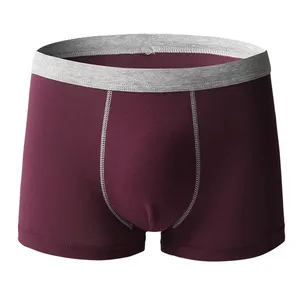Customized Logo Contrast Colors Plus Size Soft Breathable Male Men Underwear Boxers Briefs