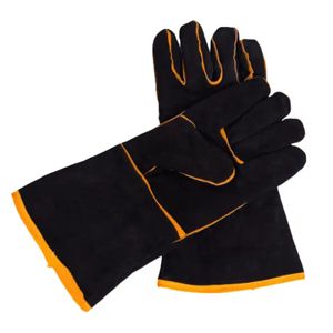 Hi Vis Guantes de cuero de vaca Split Leather Ropa de trabajo de invierno Anti-Heat Spark Guantes de seguridad industrial contra incendios - Product Image 1