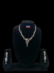 Collier Ethnique serti de Diamant Américain Solide Motif Chaîne à Maillons Ovale en Laiton Bijoux Pierre Naturelle Création pour Mariage - Product Image 6