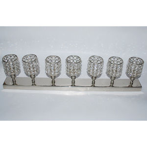 Grand bougeoir en cristal argenté Forme ronde Idéal pour T-Light Design élégant Vendeur chaud à prix compétitif - Product Image 4