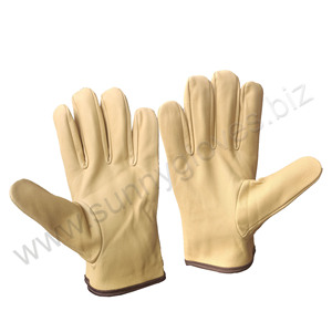 Heavy Duty Gardening Leather Work <b>Gloves</b> <b>Driver</b> <b>Gloves</b> Slim Fit Reinforced Rigger working <b>Gloves</b> - Product Image 3
